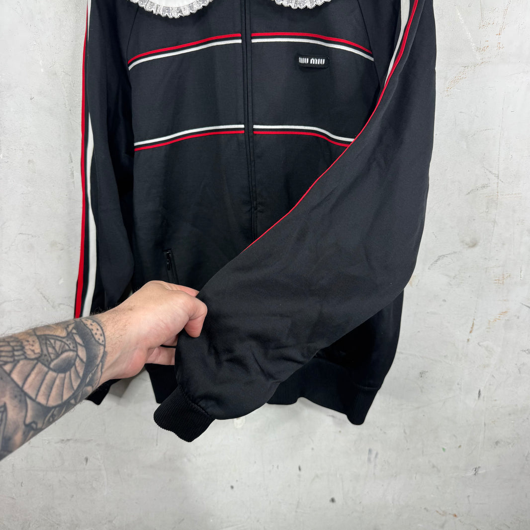 Miu Miu Ruffled Collar Track Jacket