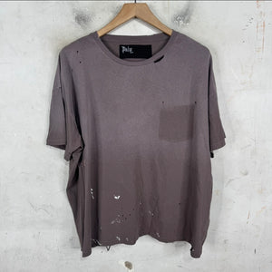 Paly Mauve Beaded Logo Painted T-Shirt