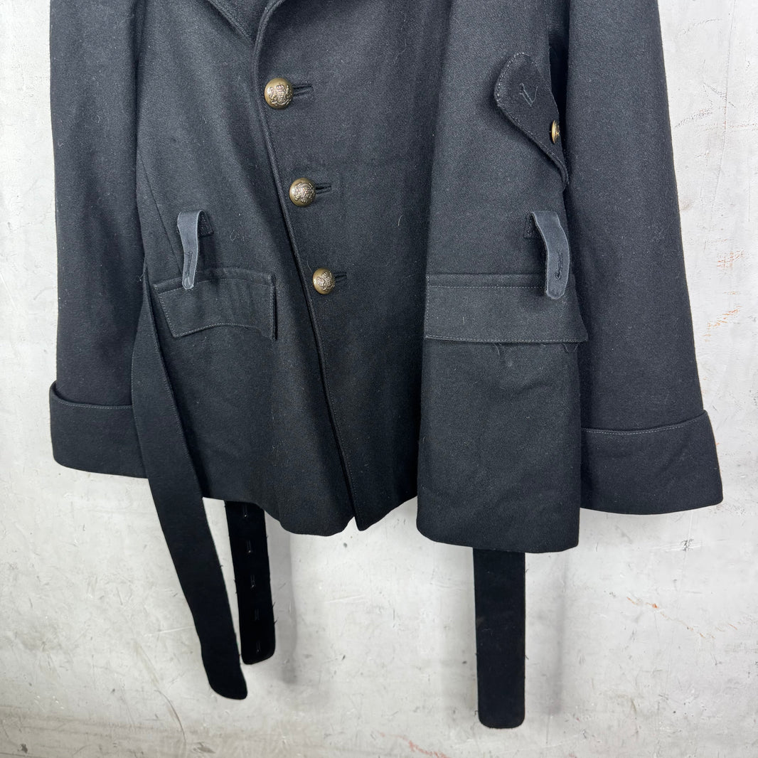 Balenciaga Black Peacoat