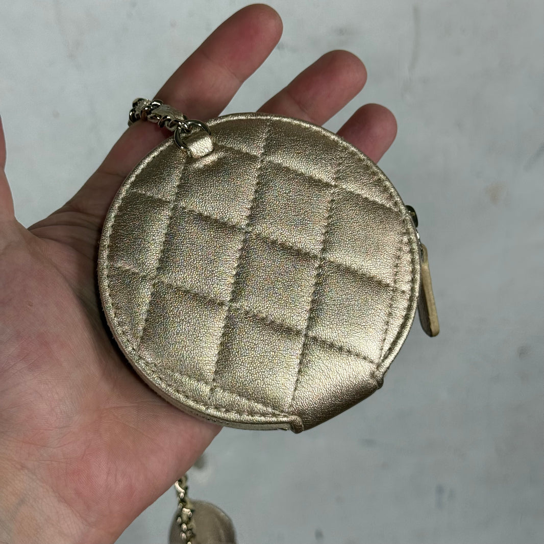 Chanel Mini Quilted Charm Chained Pouches