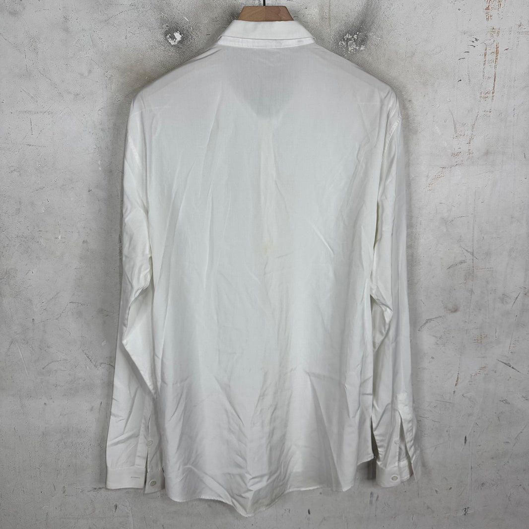 Dior White Bee Buttoned Shirt