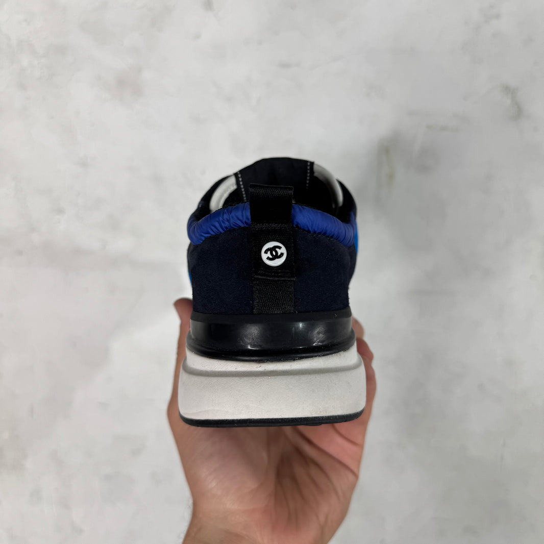 Chanel Blue Suede Runner Trainers
