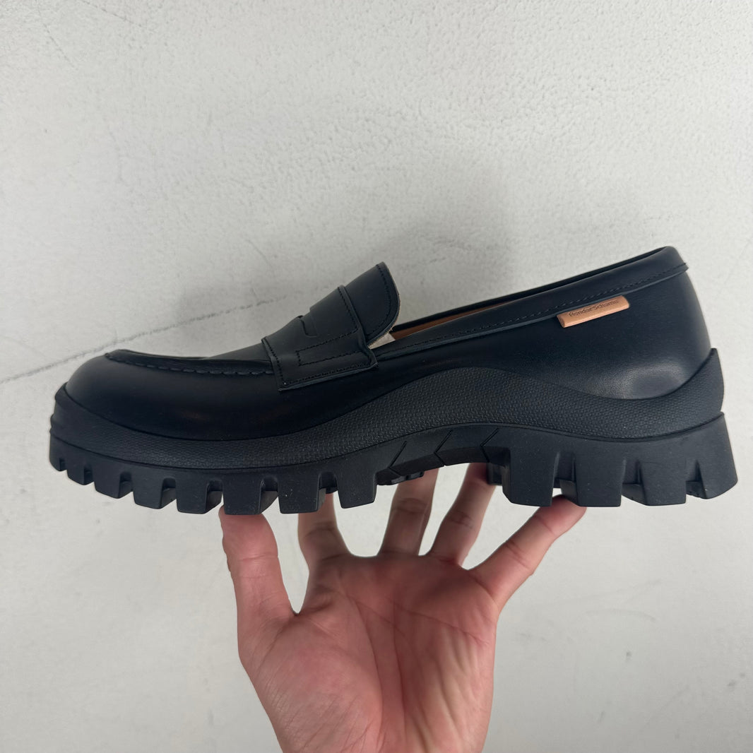 Hender Scheme Black Lug Penny Loafers