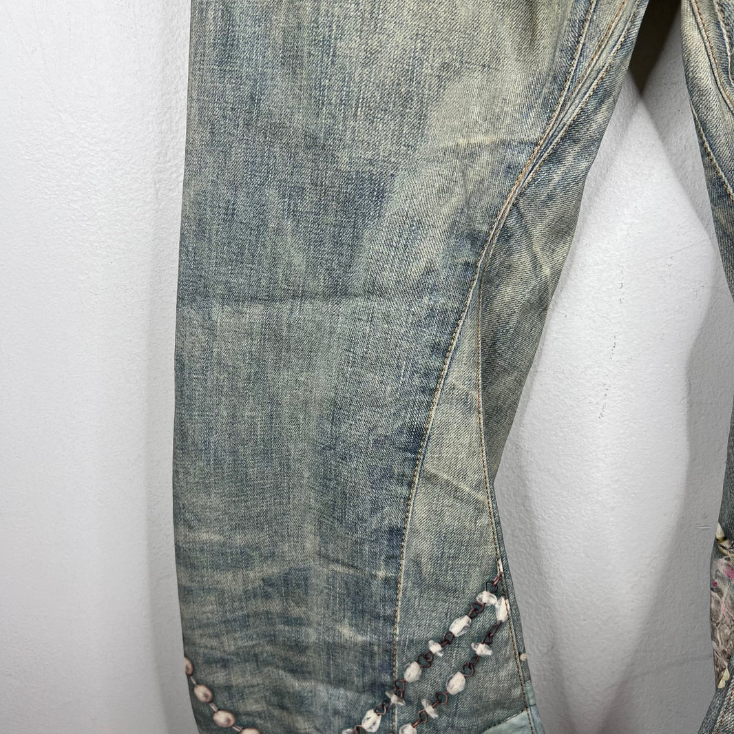 Acne Studios Pearl & Lace Trompe Denim Jeans