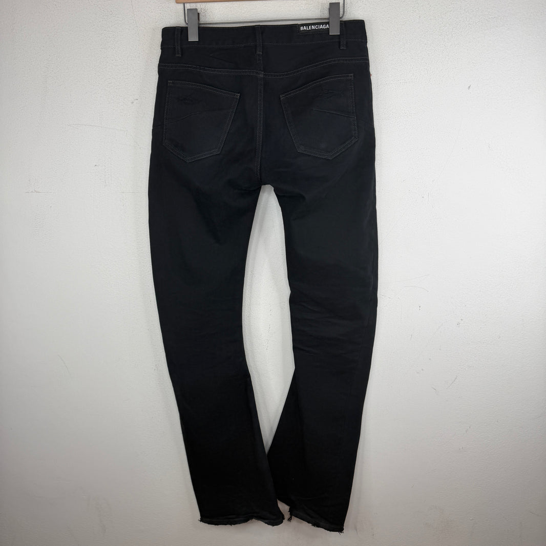 Balenciaga Italian Distressed Boot Cut Jeans