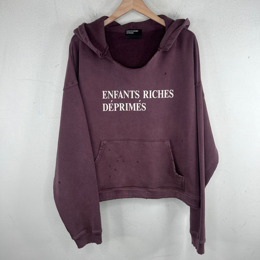 ERD Wine Distressed Logo Hoodie