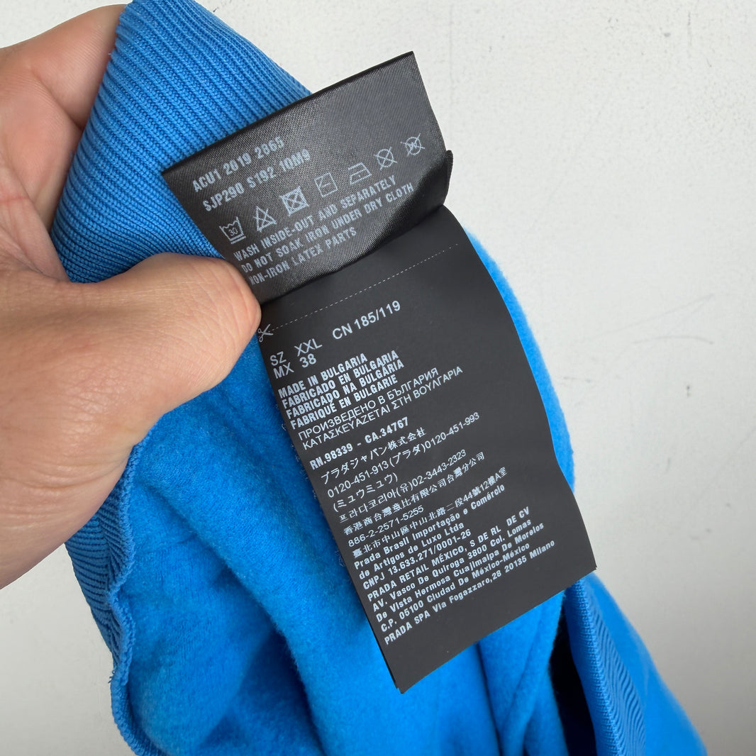 Prada Light Blue Side Stripe Track Pants