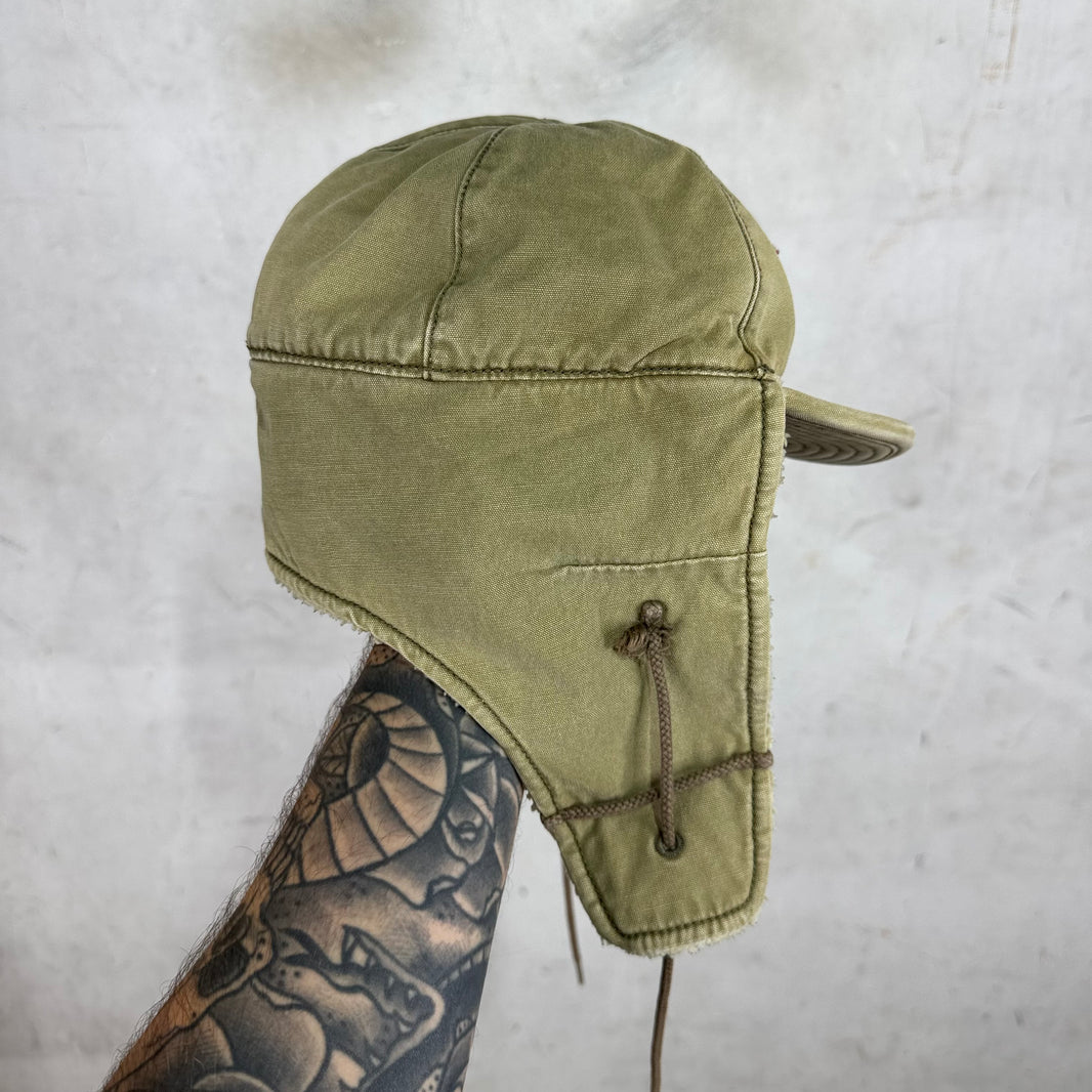 Ralph Lauren Rugby Canvas Fleece Lined Trapper Hat