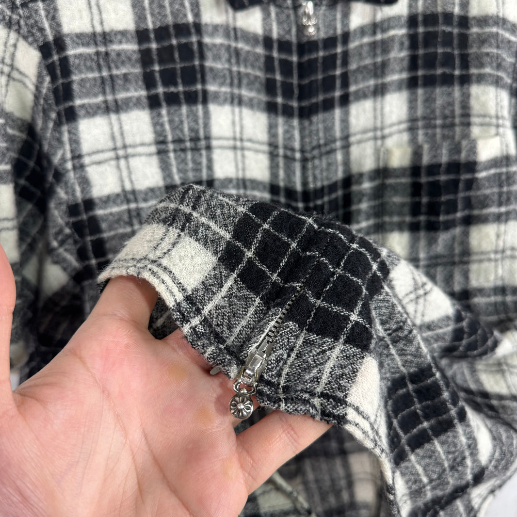Chrome Hearts Plaid Wool Zipped S/S Shirt