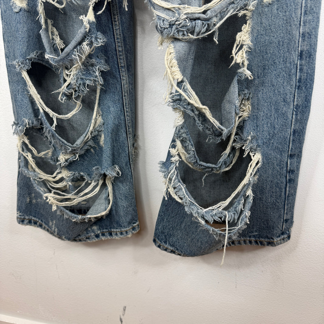 Balenciaga Mud Show Destroyed Jeans