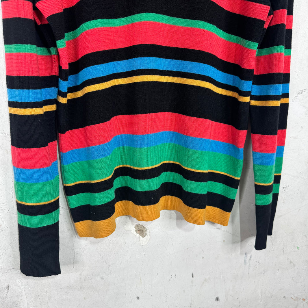 JW Anderson Multicolored Striped 1/4 Zip Sweater