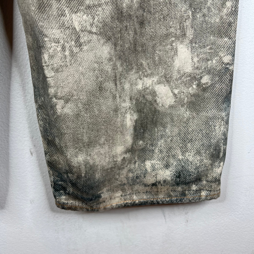 Acne Studios Paint Splatter Trompe Denim Jeans
