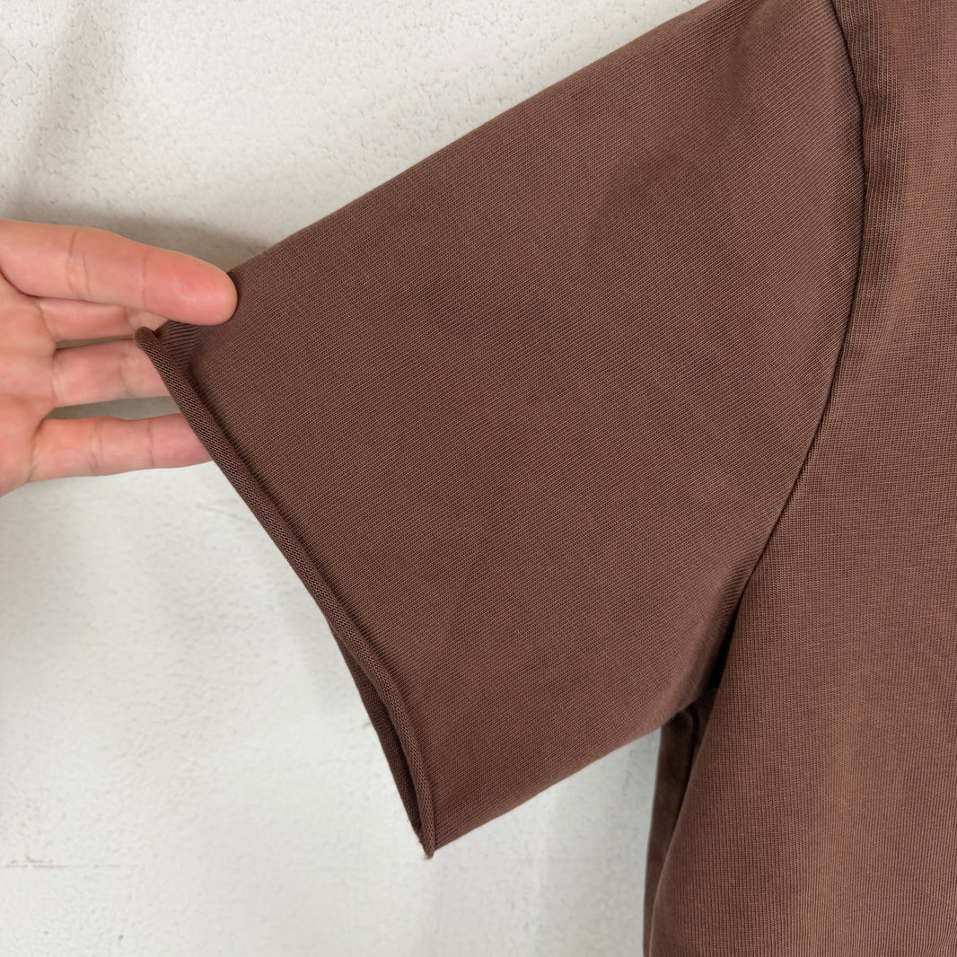 424 Brown Crest Cropped T-Shirt