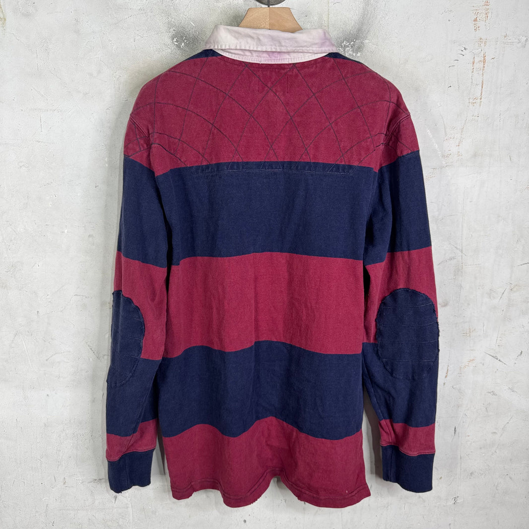 Ralph Lauren Rugby PRL Patch Striped L/S Polo