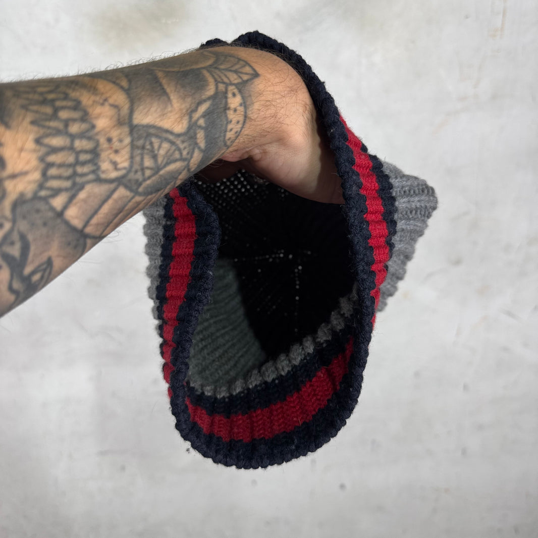Gucci Grey Striped Trim Beanie