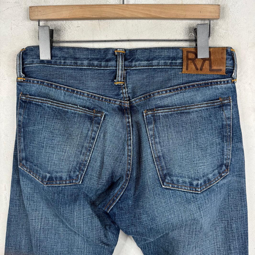 RRL Medium Wash Straight Legged Jeans