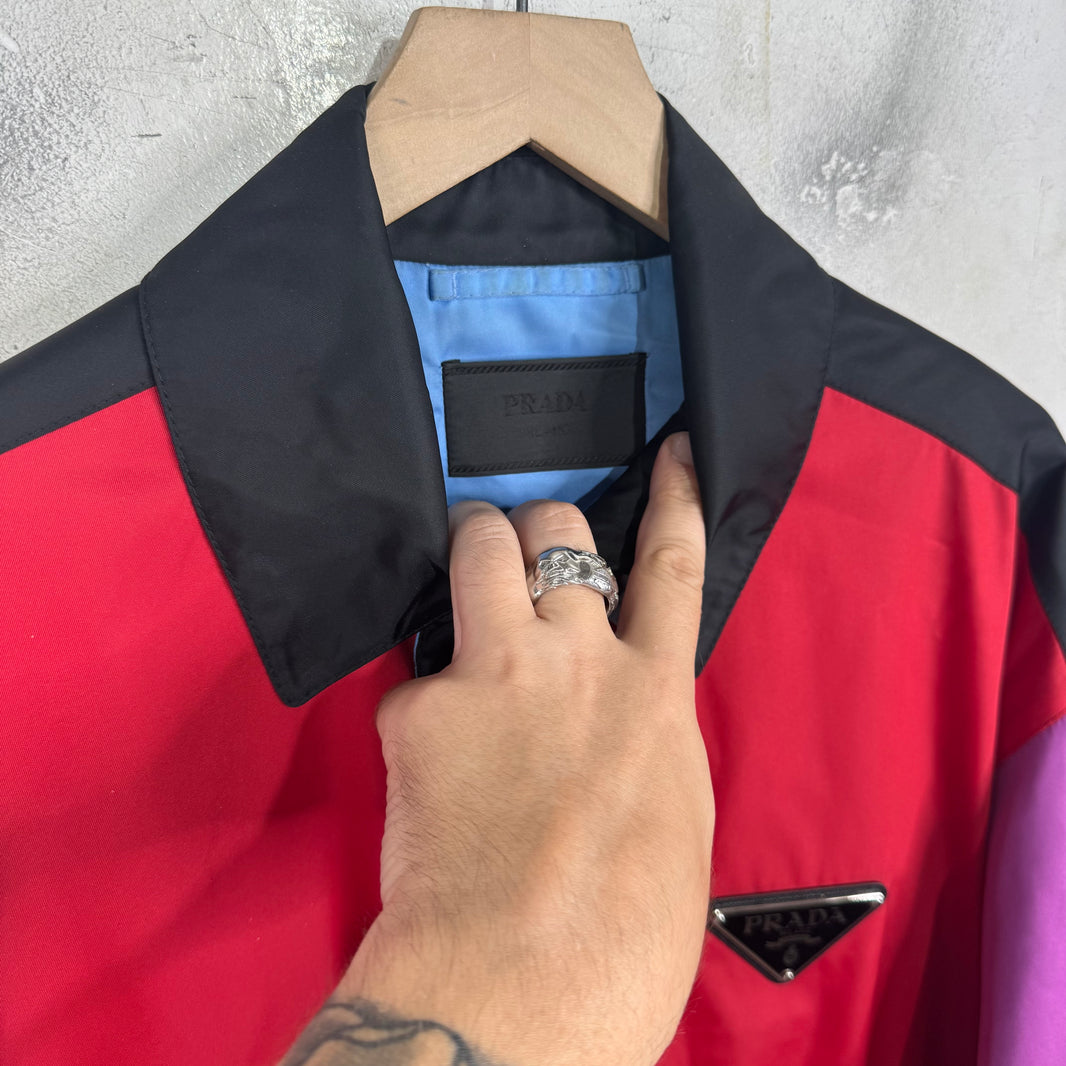 Prada Colorblocked Renylon Cargo Jacket