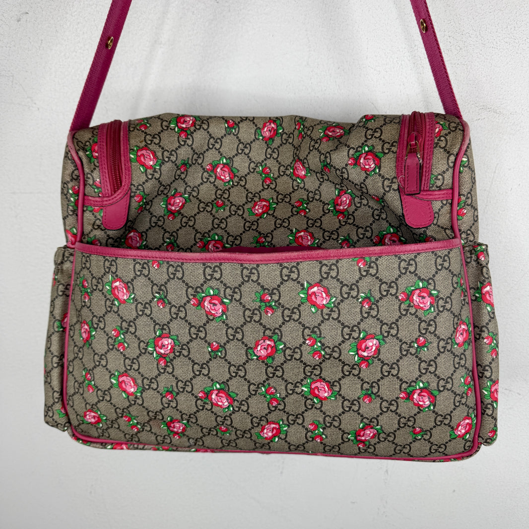 Gucci Rose Monogram Diaper Bag