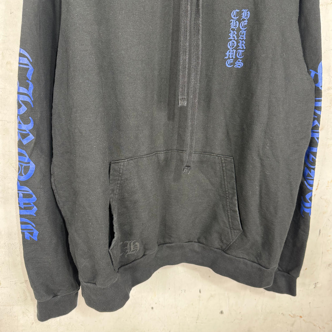 Chrome Hearts Blue Script Pullover Hoodie