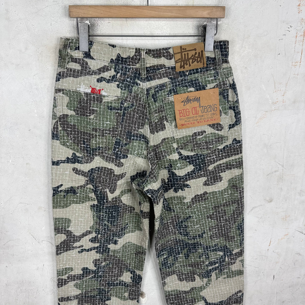Stussy Camo Needle Punch Big Ol Jeans