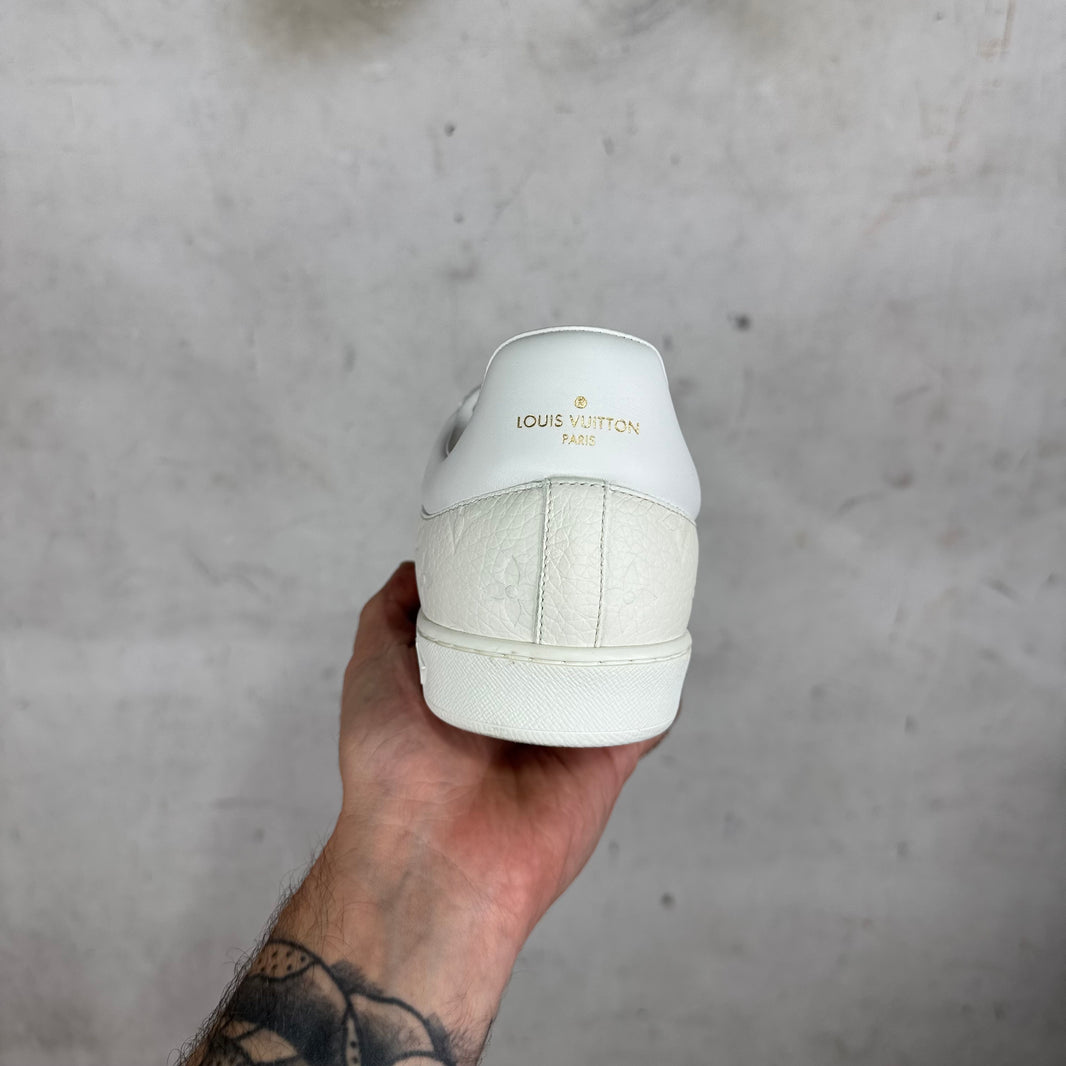 Louis Vuitton White Leather Monogram Luxemburg Sneakers