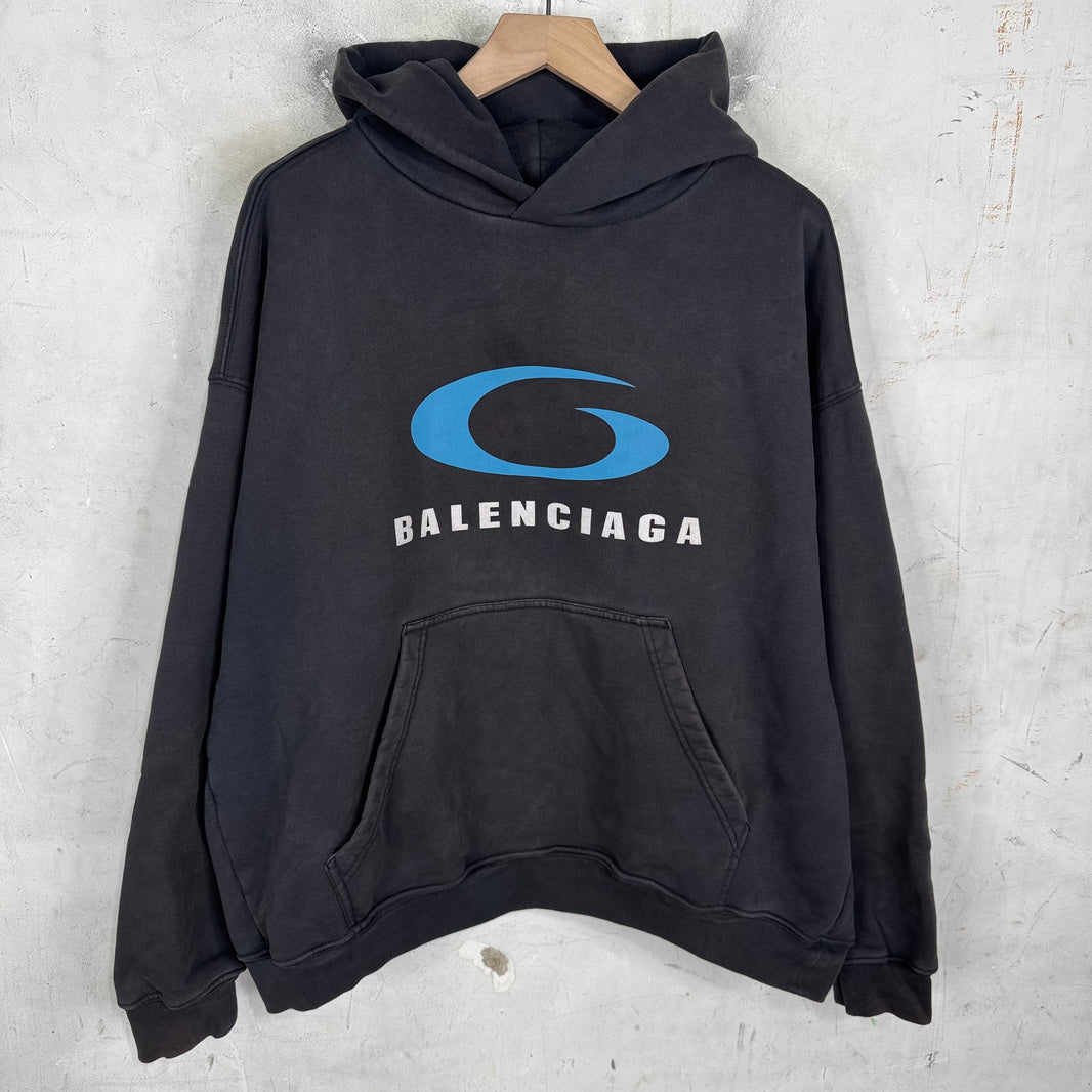 Balenciaga Smoked Surfer Logo Hoodie