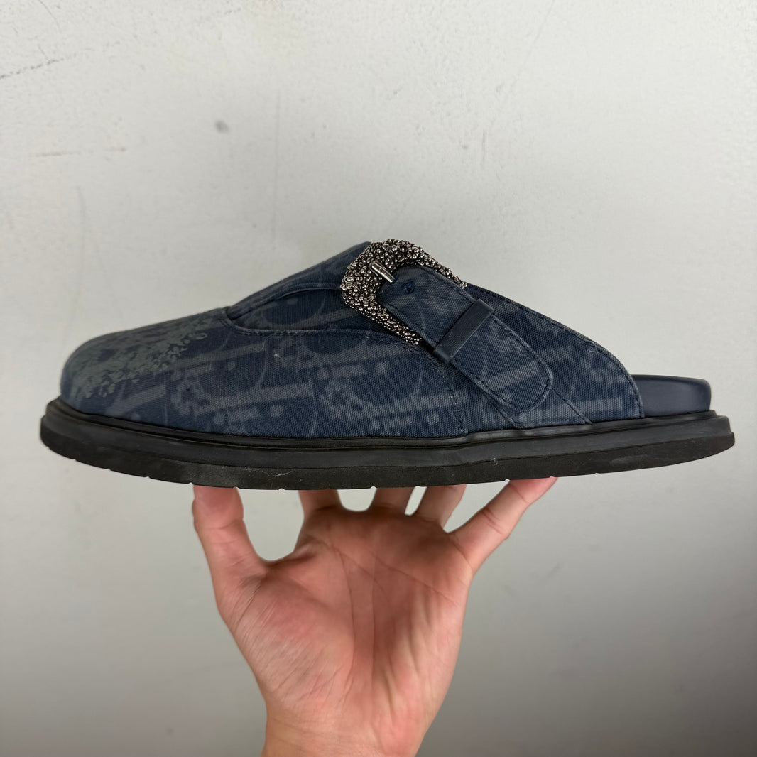 Dior Denim Tears Oblique Mules