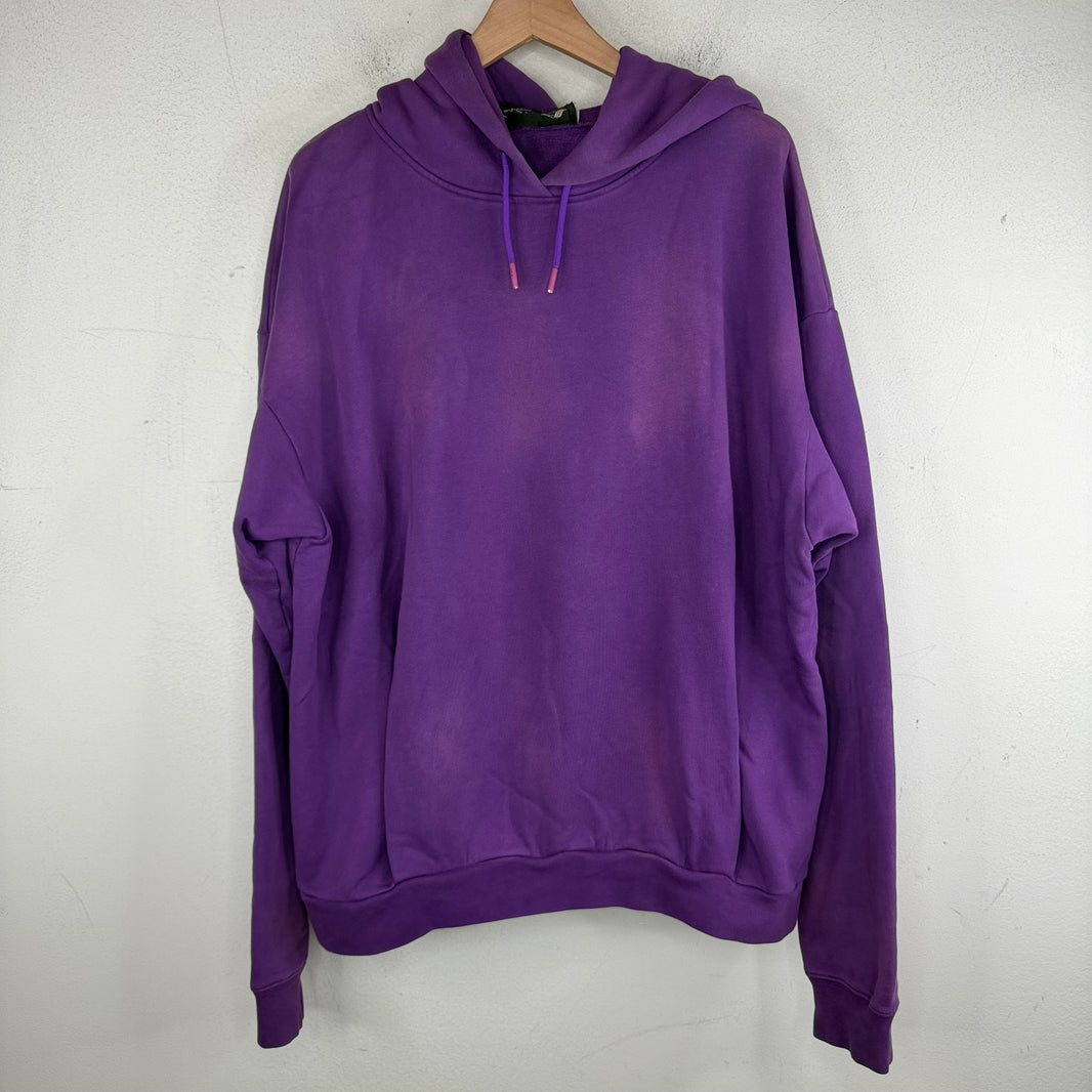 Martine Rose Purple Embroidered Back Logo Hoodie