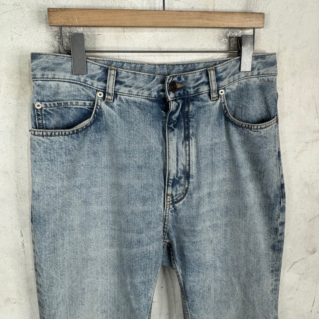 Balenciaga Altered Light Wash Flare Jeans