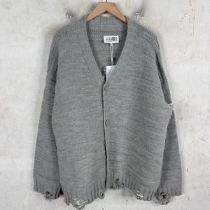 Margiela MM6 Grey Frayed Cardigan