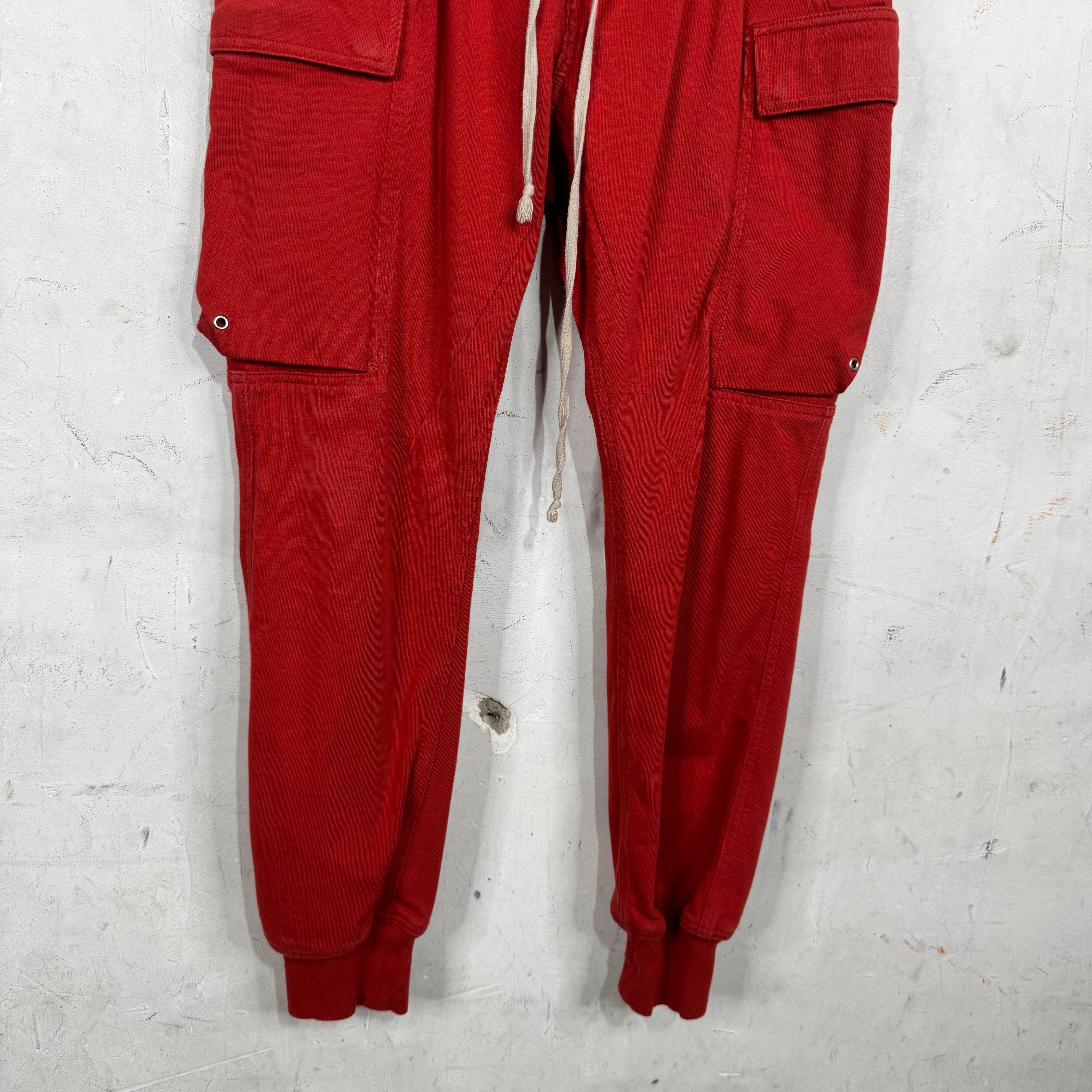 Rick Owens Red Larry Cargo Sweatpants – www.Lukes.store