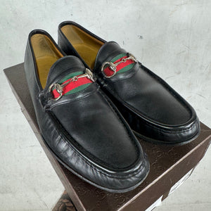 Gucci Leather Horse Bit Loafers