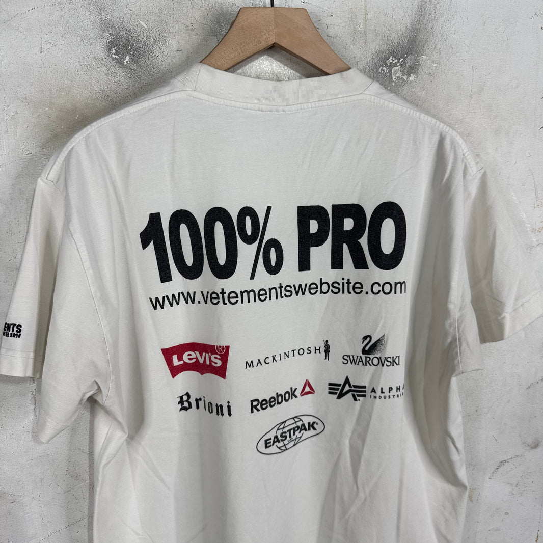 Vetements 100% Pro Collaborations T-Shirt