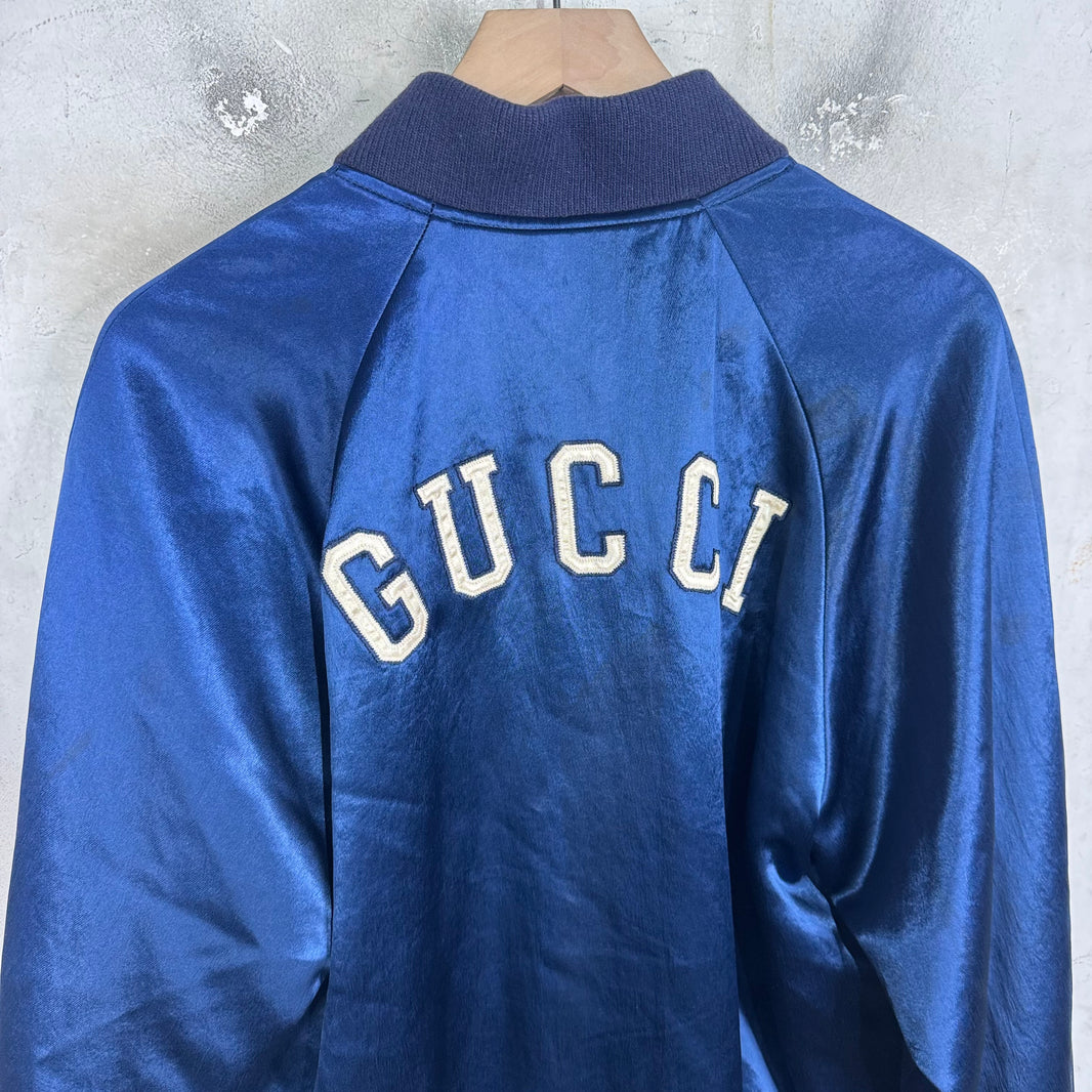 Gucci NY Satin Bomber Jacket