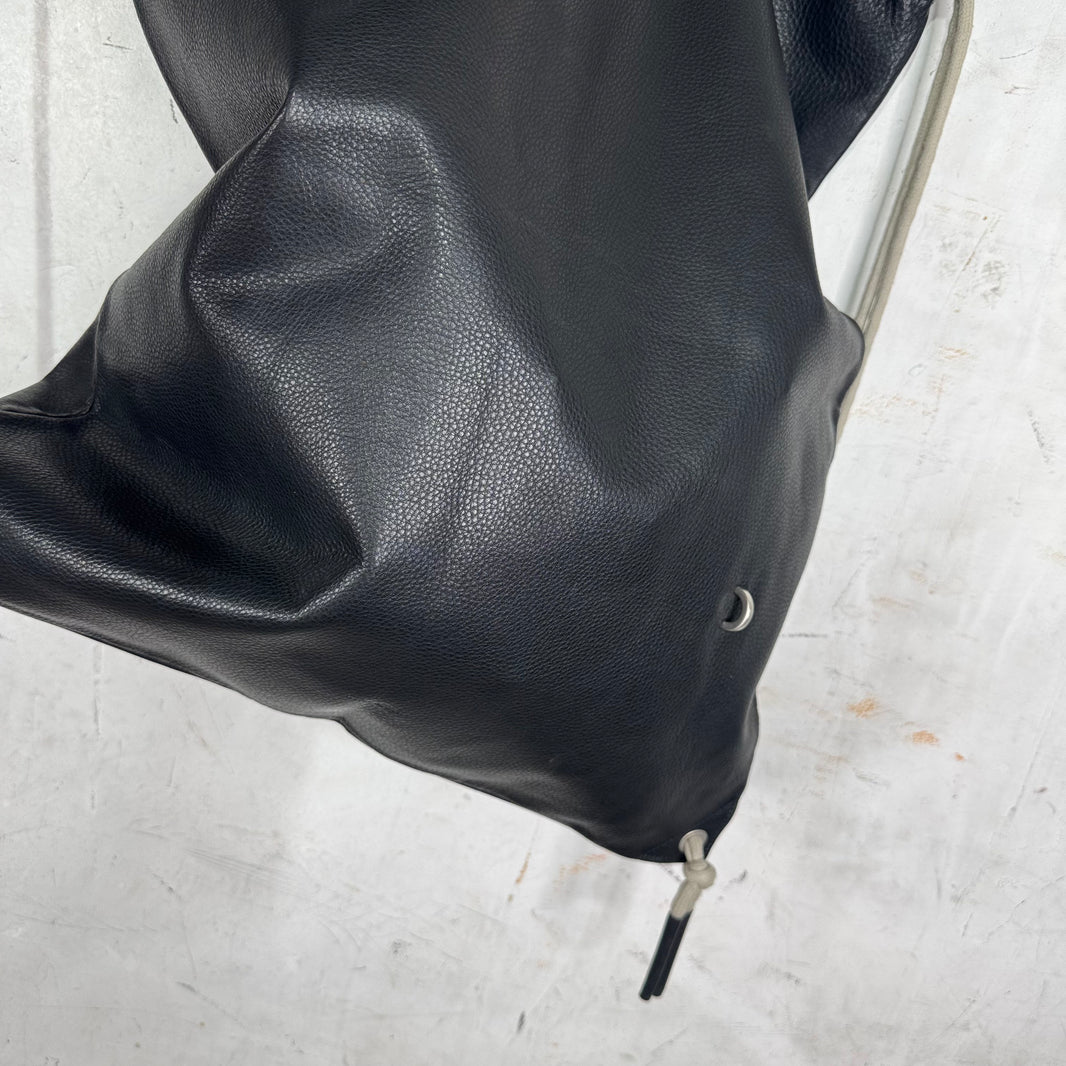 Rick Owens Fogachine Leather Drawstring Bag