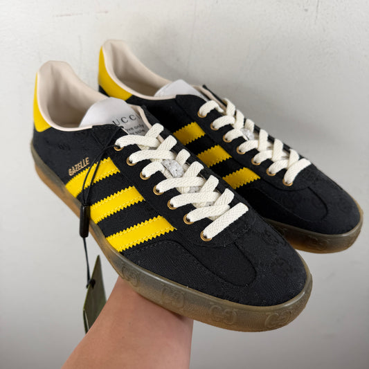 Gucci Adidas Black/Yellow Gazelle Sneakers