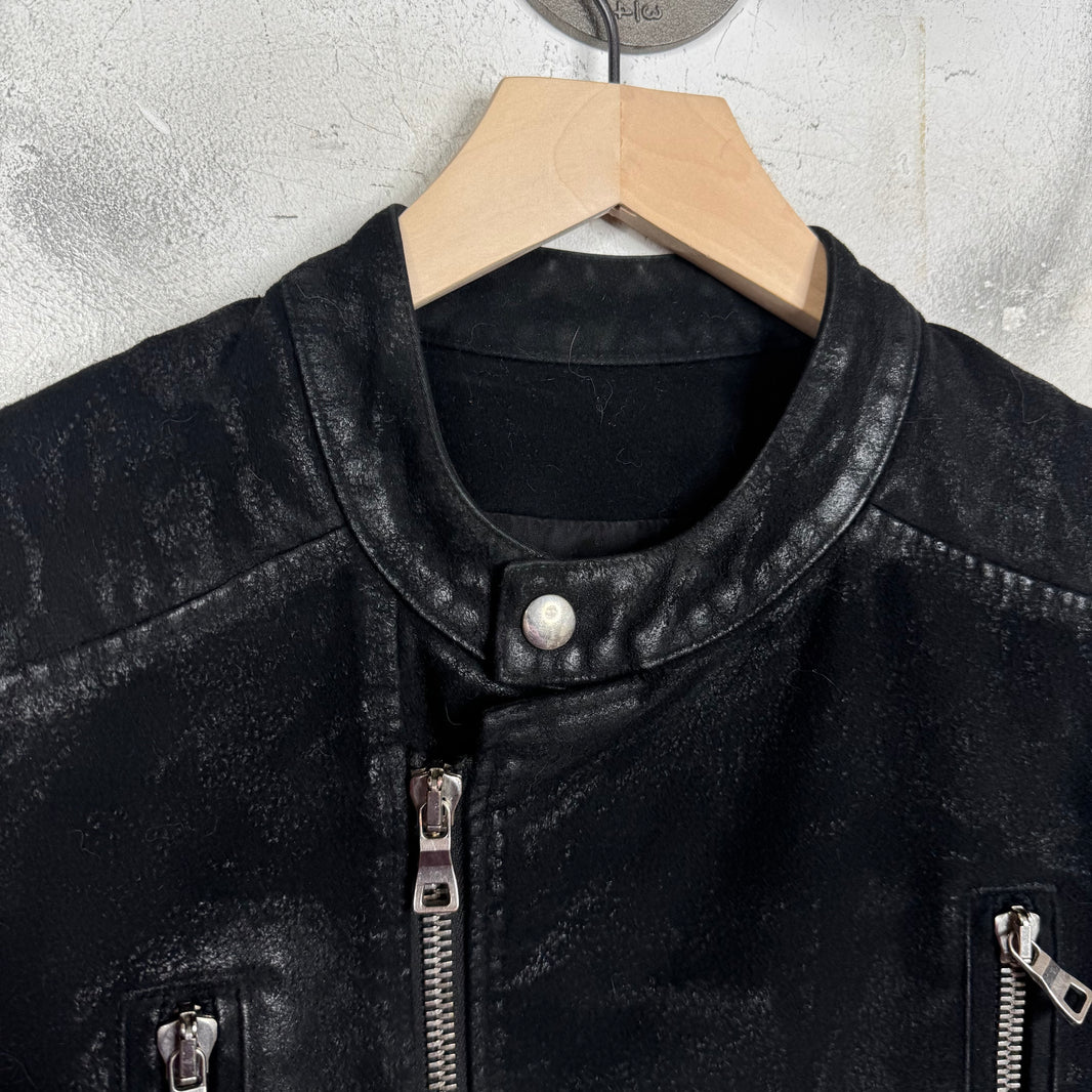 Balmain Brushed Twill Biker Jacket