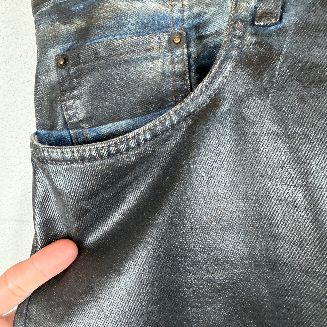 Acne Studios 2021M Charcoal Waxed Denim Jeans