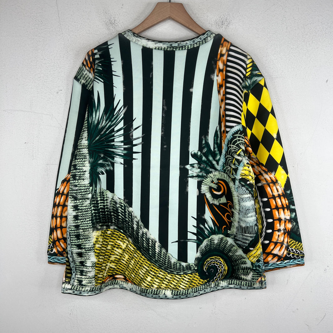 Balmain Checkerboard Barocco Neoprene Sweater