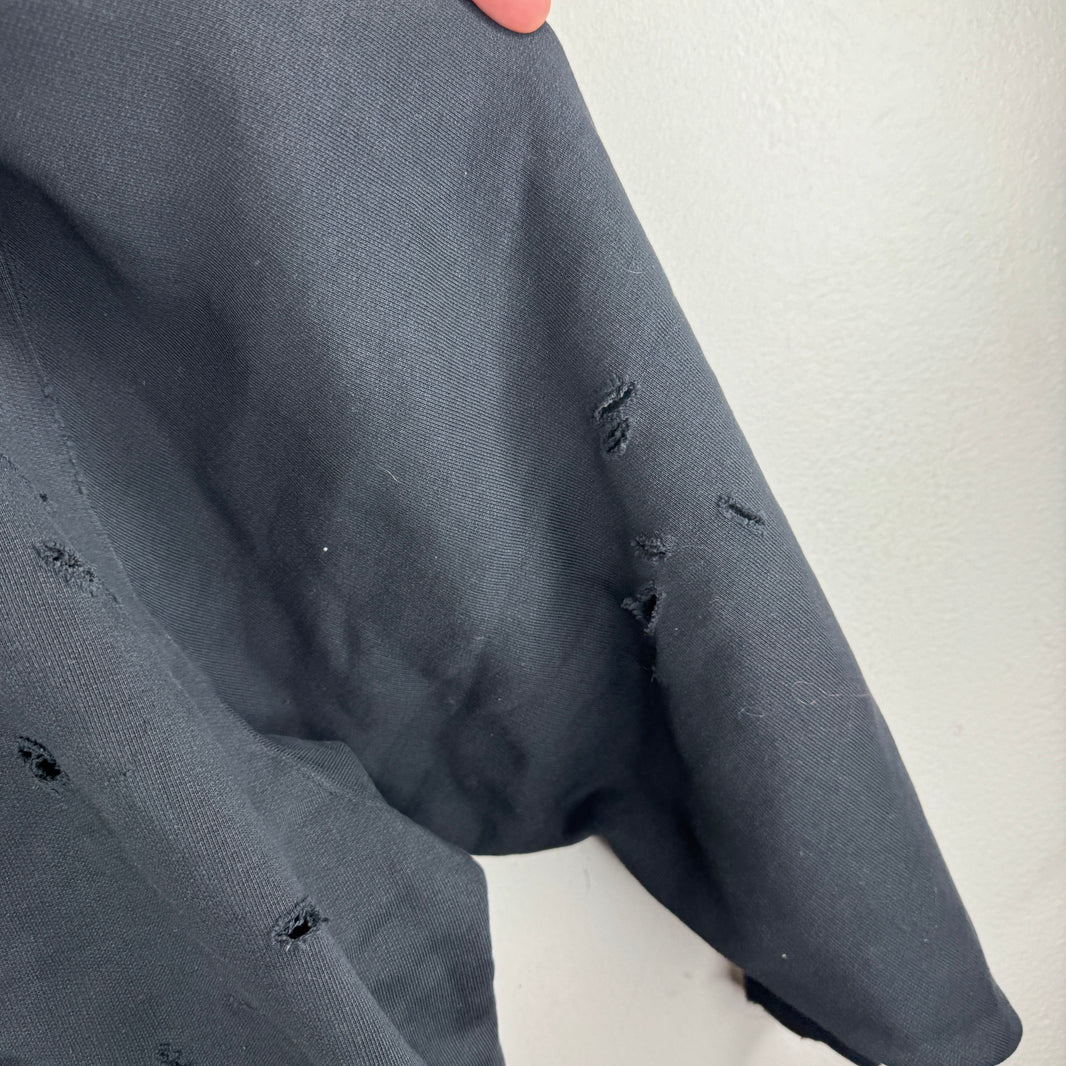 Vetements Plain Distressed Zip Hoodie