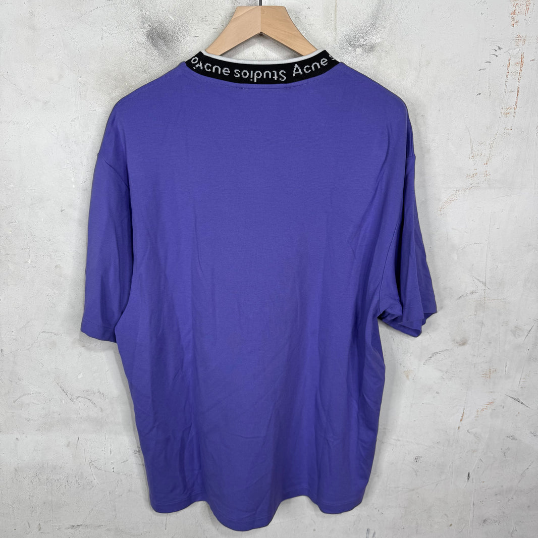 Acne Studios Logo Jacquard T-Shirt Purple