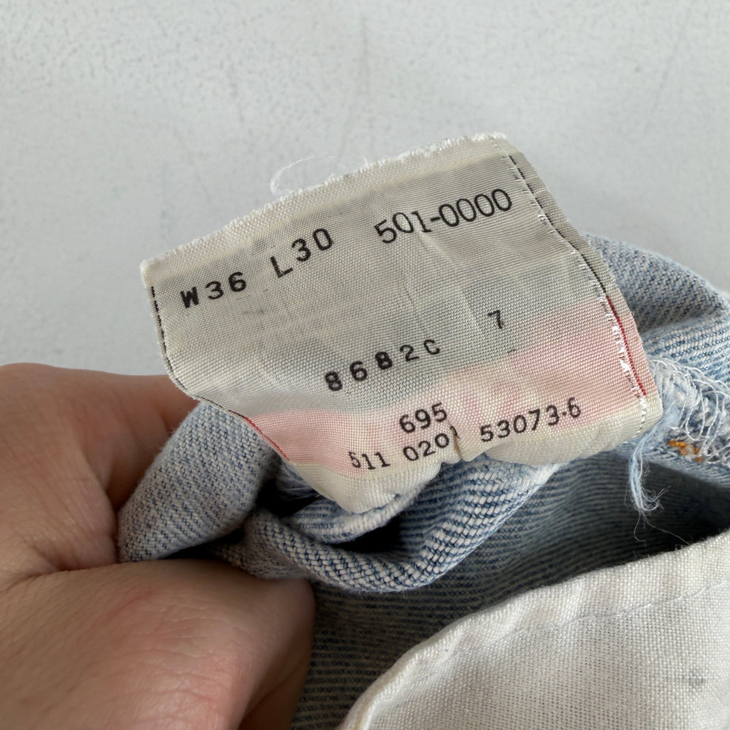 Vintage Repaired Levi's 501XX Denim Jeans
