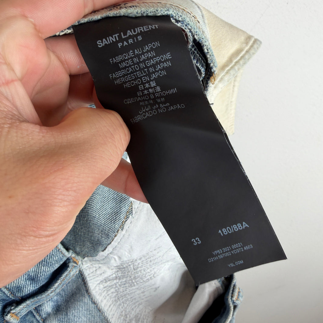 Saint Laurent Light Wash Repaired D18