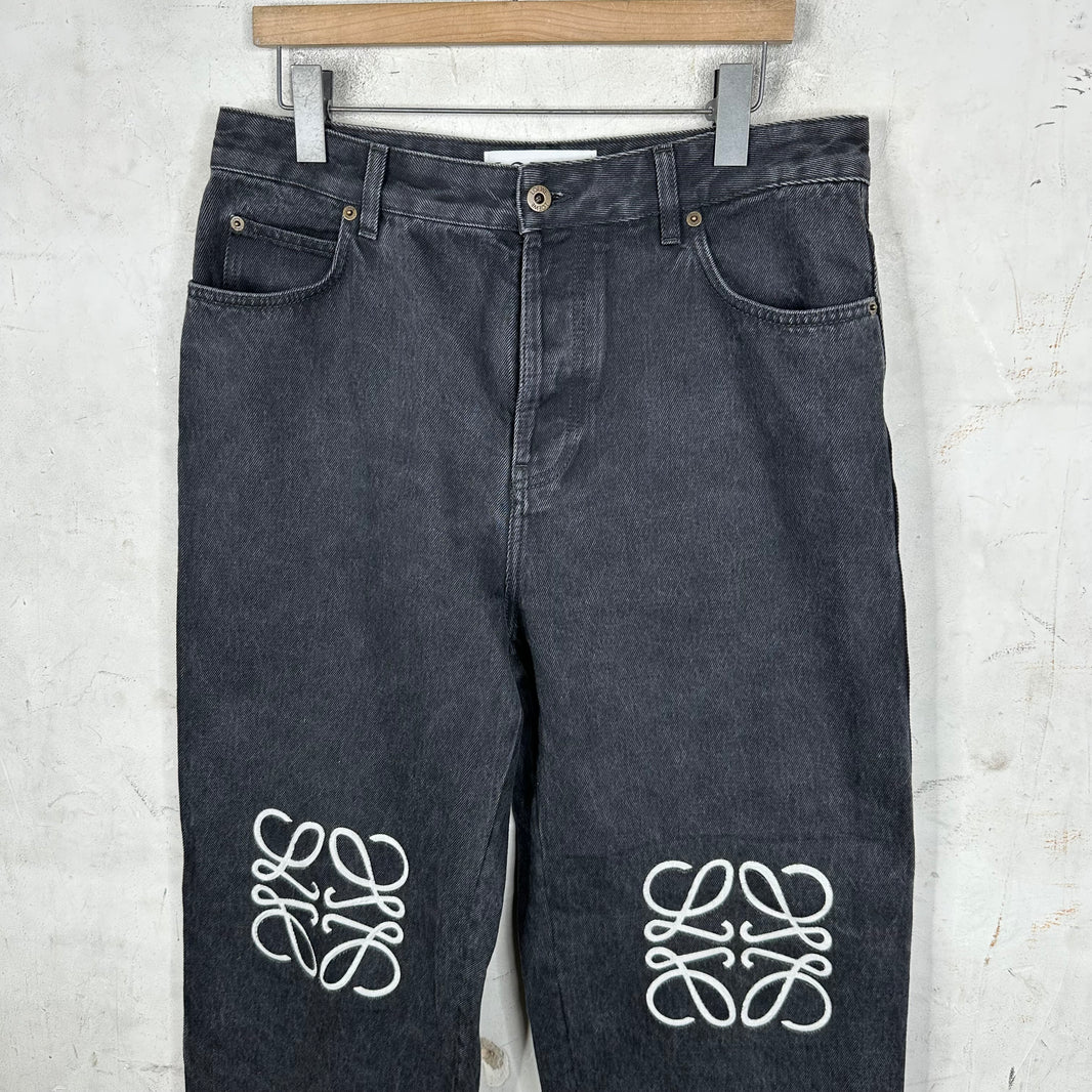 Loewe Black Anagram Jeans