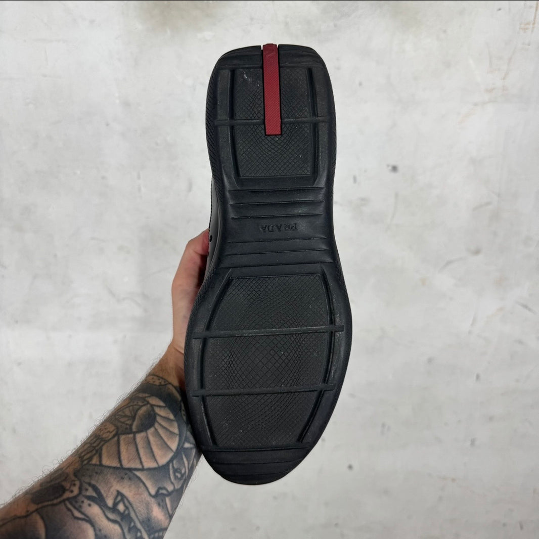 Prada Perforated Black Leather America Cups