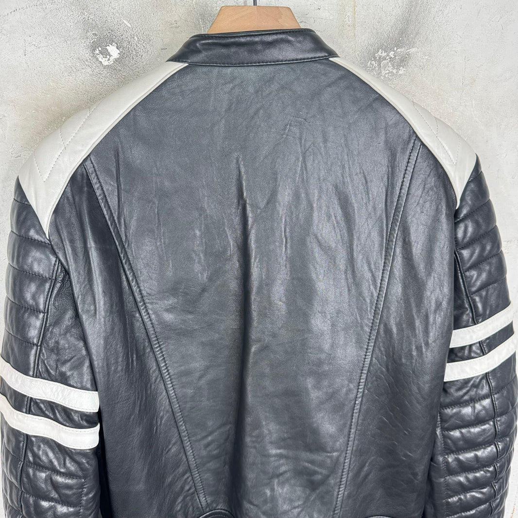 Ralph Lauren Lambskin Quilted Moto Jacket