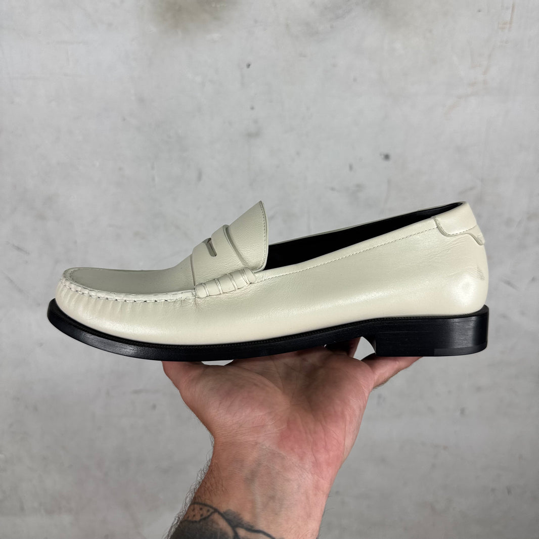 Saint Laurent Logo Beige Loafers
