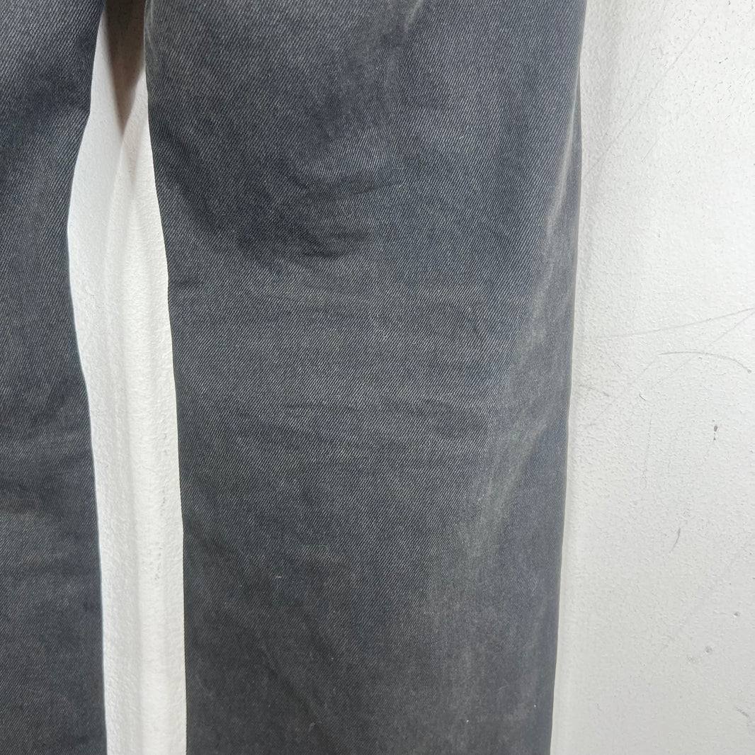 Balenciaga Distressed Black Straight Leg Jeans