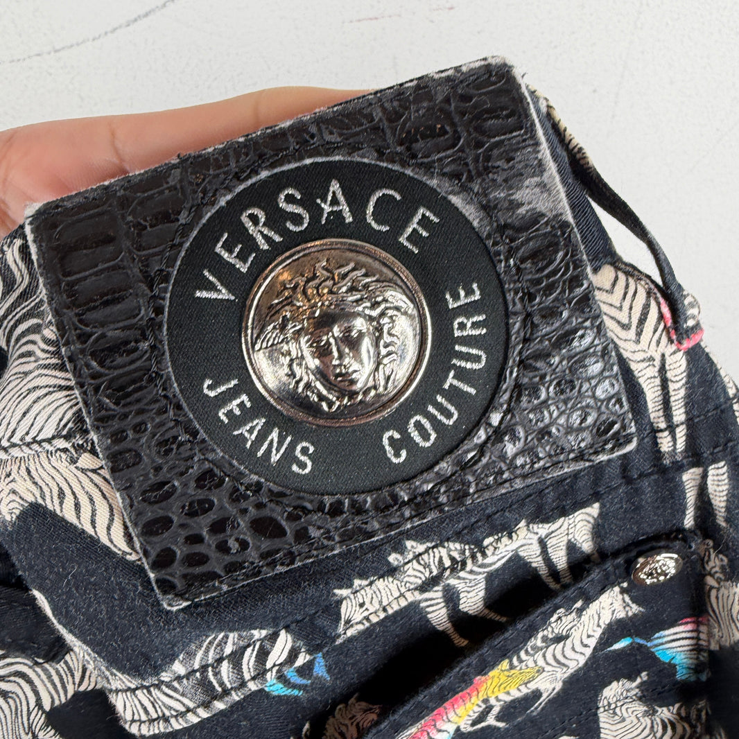 Versace AOP Zebra Jeans