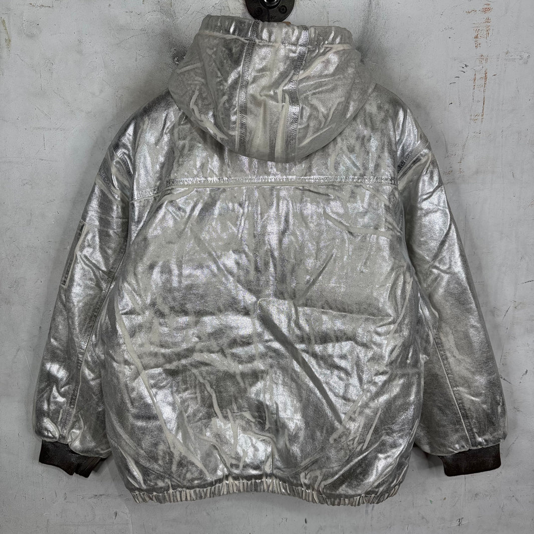 Supreme x MM6 Silver Foil Work Jacket